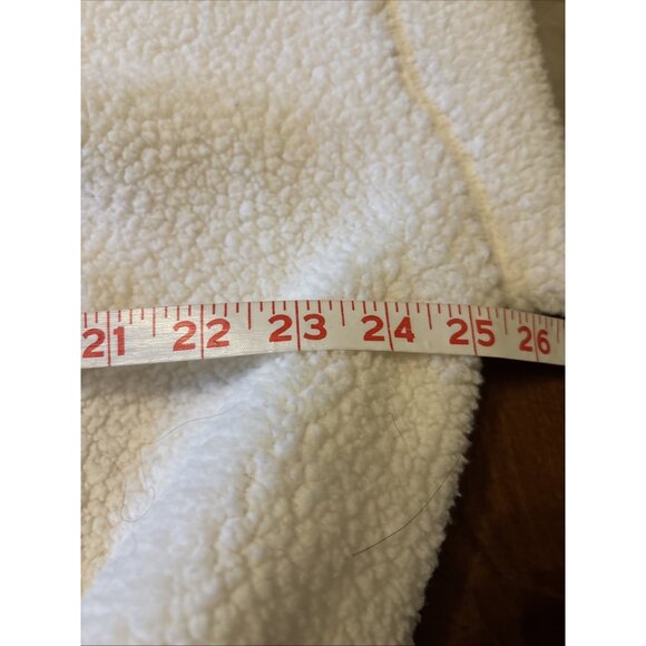 Old Navy White Sherpa Jacket Size Medium Cropped NWT - Picture 8 of 8